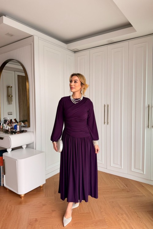 Gizem Elbise Mor