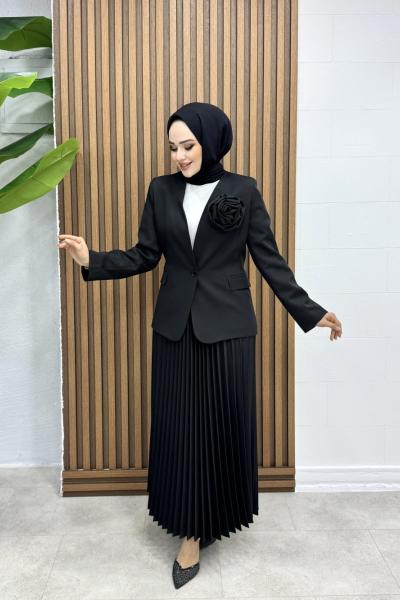 Gözde Etekli Takım Siyah