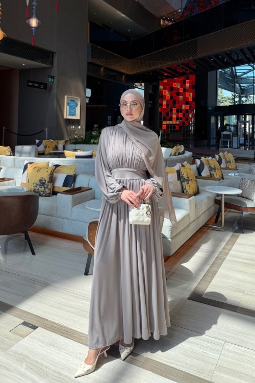 Gülce Elbise Vizon