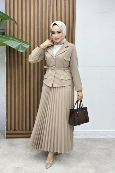 Gülden Etekli Takım Vizon