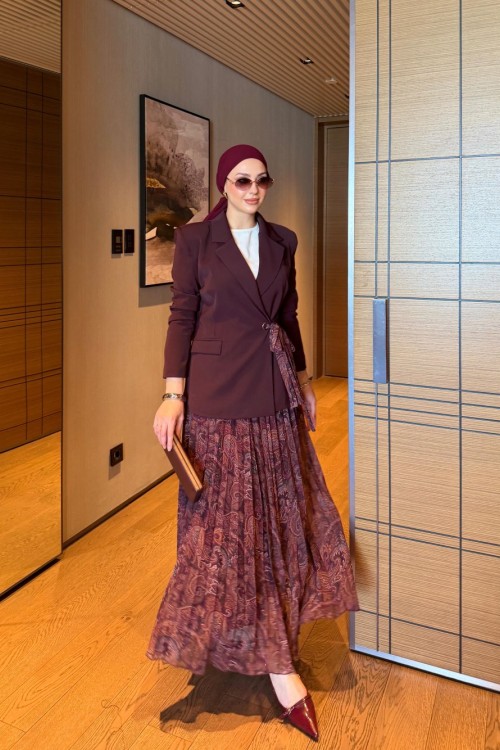 Hadise Etek Takım Bordo