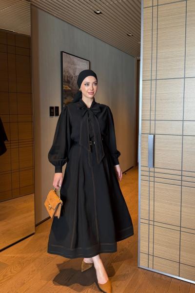 Hasibe Etekli Takım Siyah