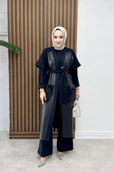 Hazal 3lü Takım Lacivert