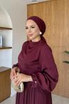Hüma Elbise Bordo