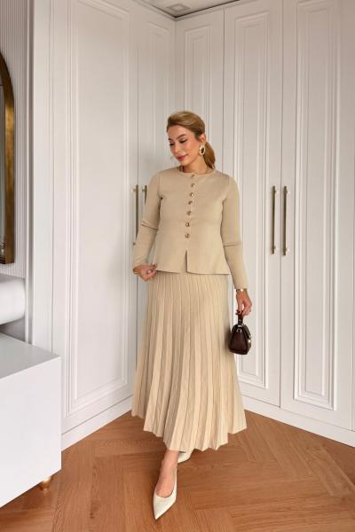 Huri Etekli Takım Bej