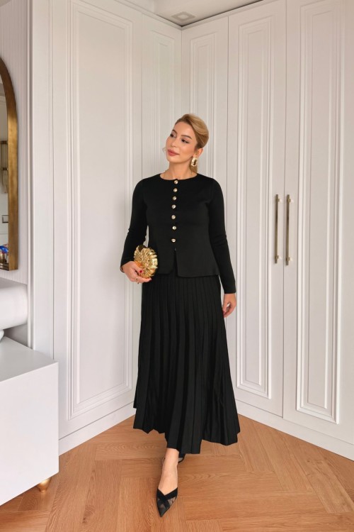 Huri Etekli Takım Siyah