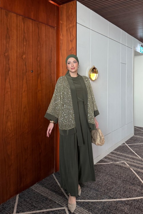 İlayda Pantolonlu Takım Haki