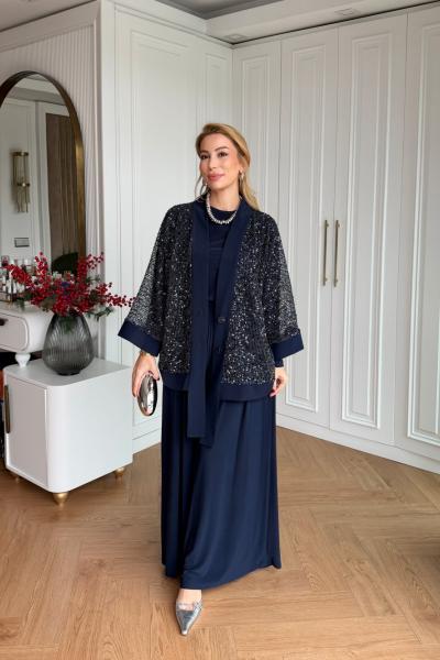 İlayda Pantolonlu Takım Lacivert