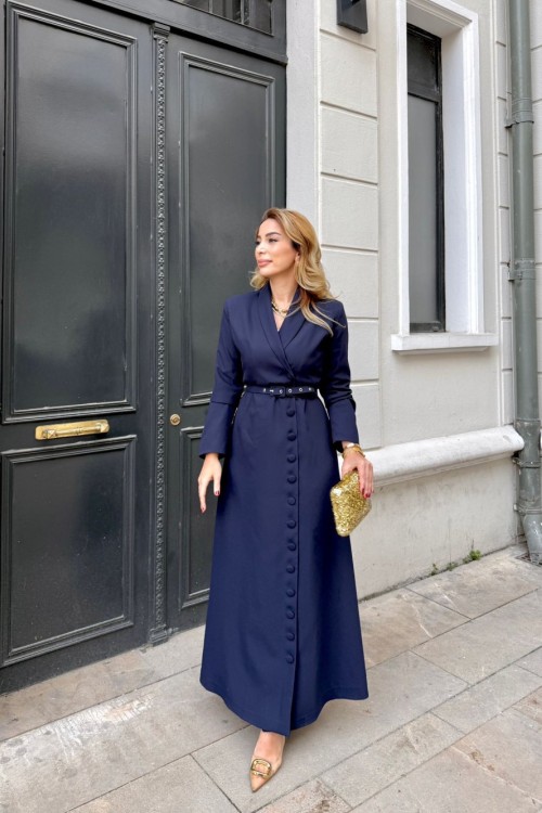 Irmak Elbise Lacivert