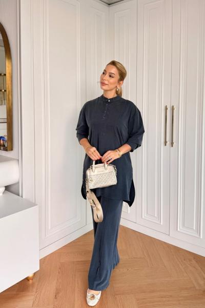 Lady Pantolon Takım Lacivert