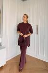 Lady Pantolon Takım Bordo