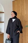 Latife Pantolonlu Takım Siyah