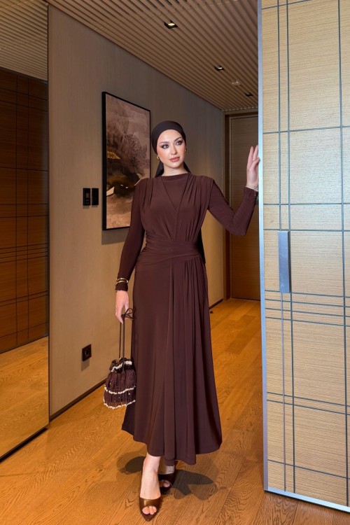 Leyal Elbise Kahverengi