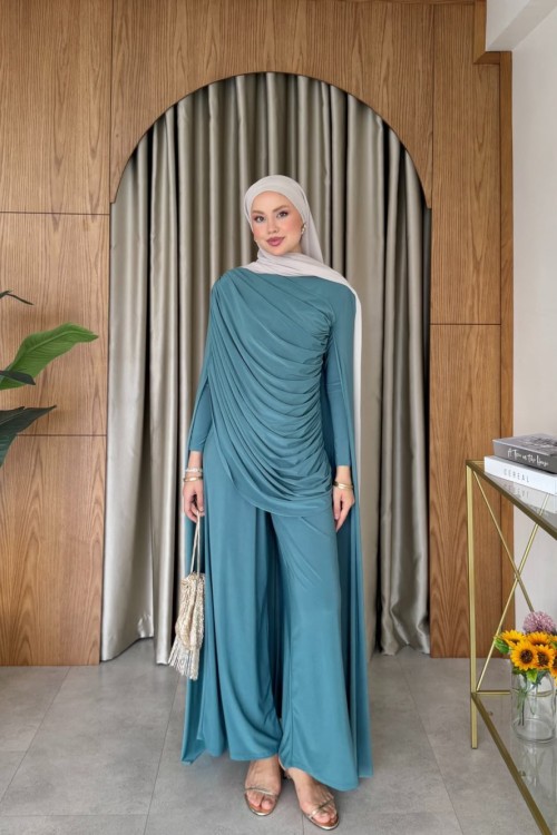 Miray Pantolon Takım Mint Yeşili