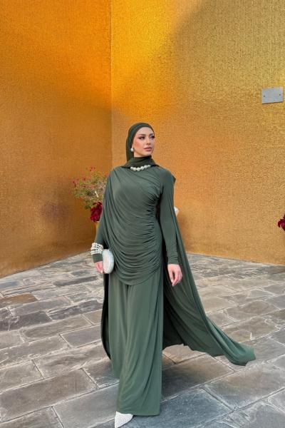 Miray Pantolon Takım Haki