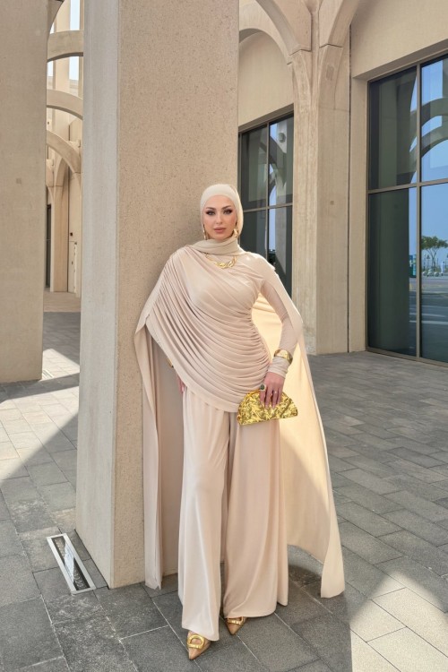 Miray Pantolon Takım Krem