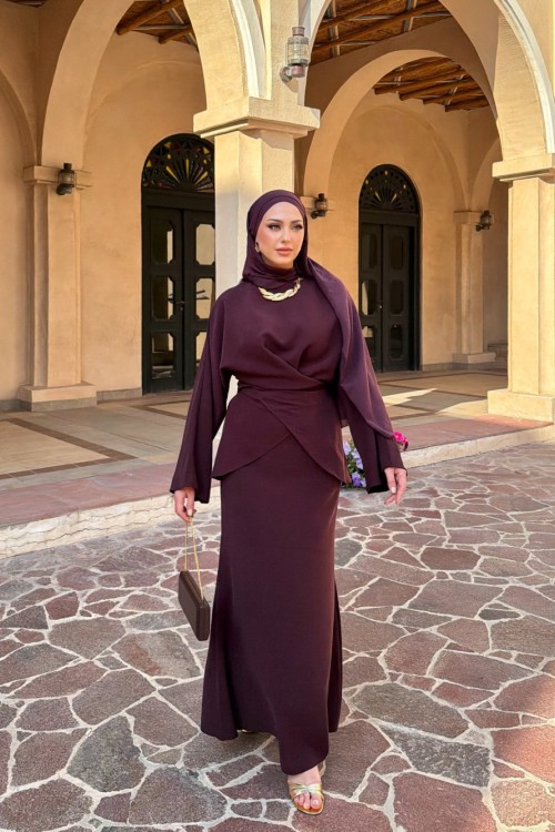 Müge Etek Takım Mürdüm