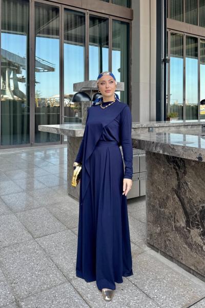 Müjde Pantolonlu Takım Lacivert