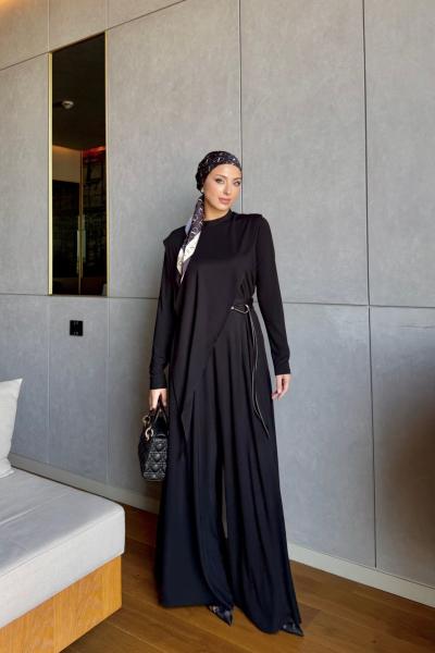 Müjde Pantolonlu Takım Siyah