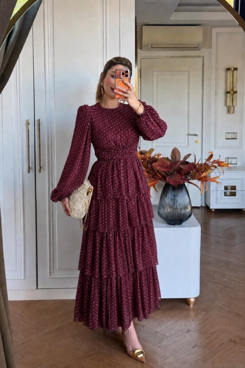 Müjgan Elbise Bordo
