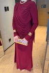 Nahide Elbise Bordo