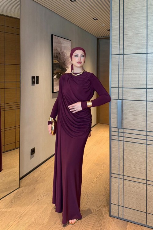 Nahide Elbise Mor