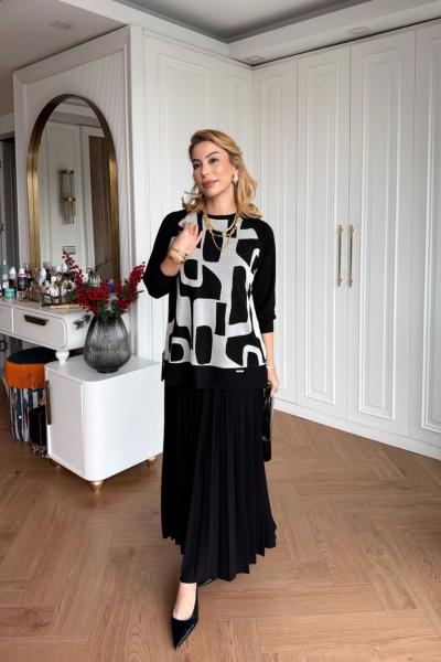 Nare Etekli Takım Siyah