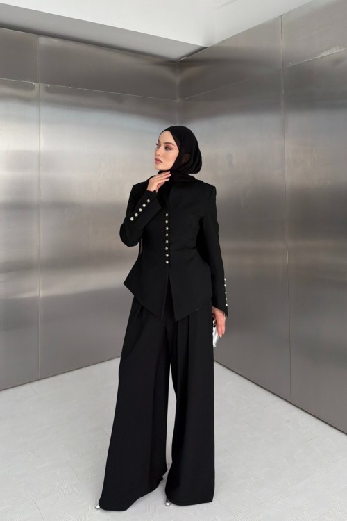 Nesrin Pantolon Takım Siyah