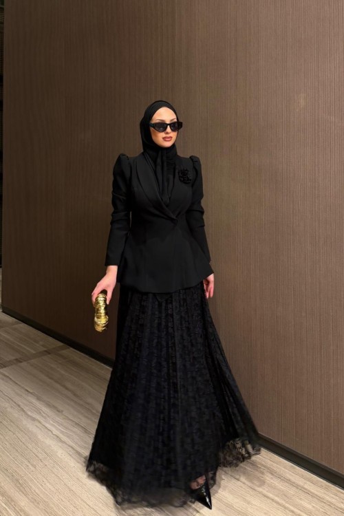 Nida Etek Takım Siyah