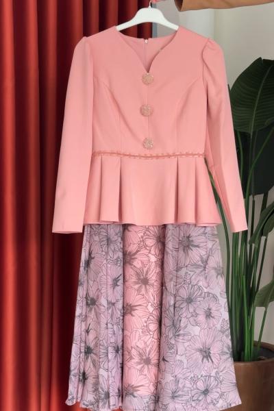 Nurşen Etekli Takım Pembe