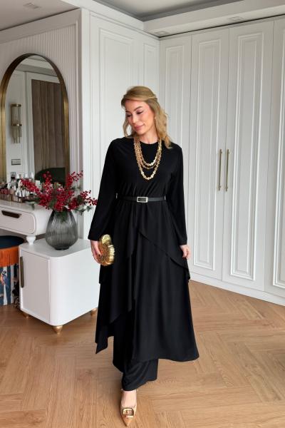 Nursima Pantolon Takım Siyah