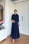 Oya Elbise Lacivert