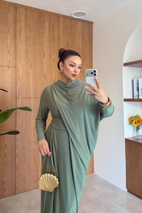 Özge Elbise Mint Yeşili