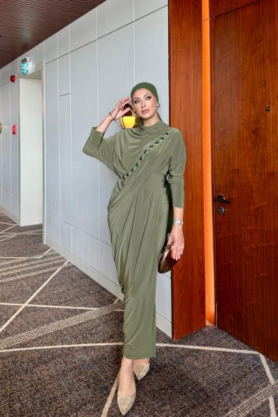 Özge Elbise Haki