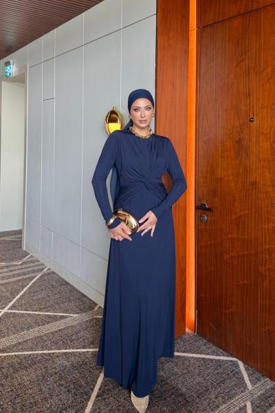 Perviz Elbise Lacivert
