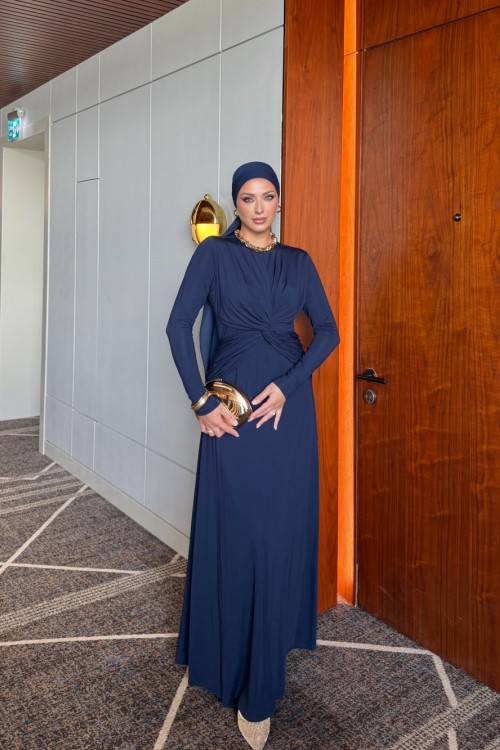 Perviz Elbise Lacivert