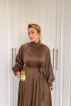 Pırıl Elbise Kahve