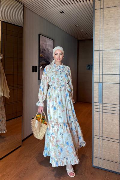 Sadegül Elbise Mavi