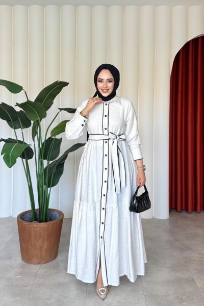 Şahika Elbise Beyaz
