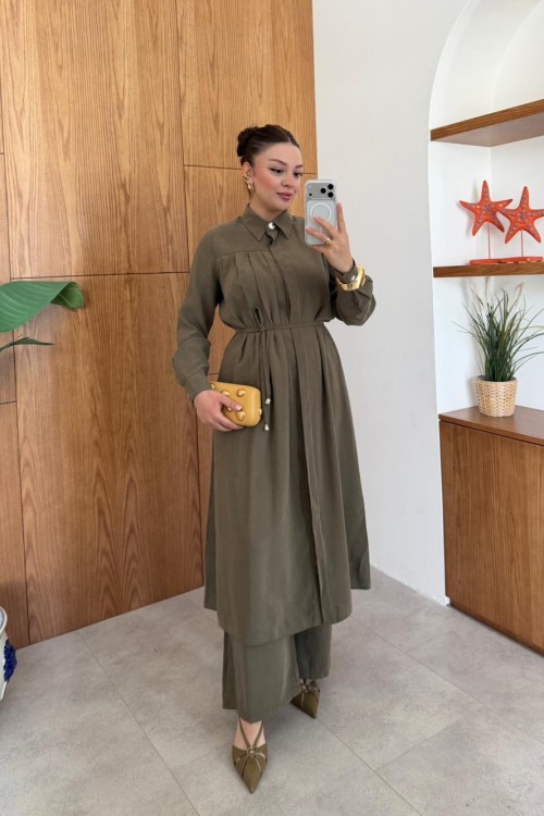 Samira Haki Pantolon Takım