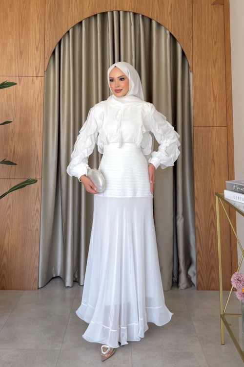 Sancak Etekli Takım Beyaz