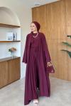 Sebiha Pantolonlu Takım Bordo
