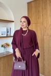 Sebiha Pantolonlu Takım Bordo