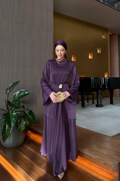 Sedef Elbise  Mor