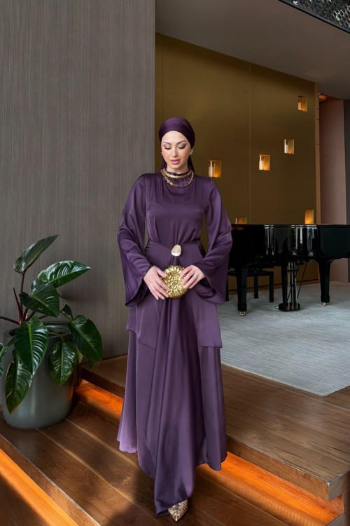Sedef Elbise  Mor