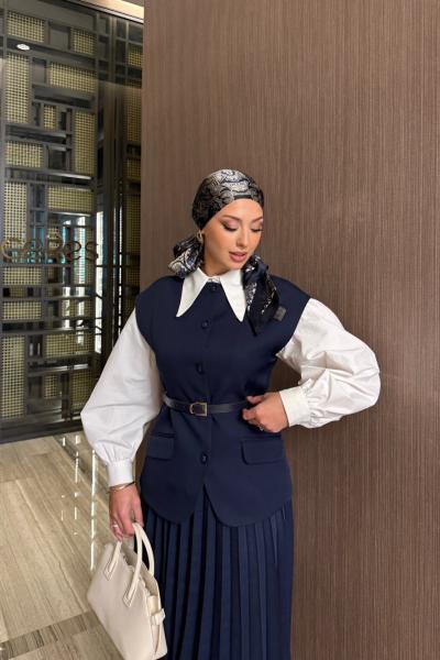 Serap Etekli Takım Lacivert