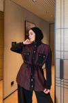 Sevda Pantolon Takım Bordo