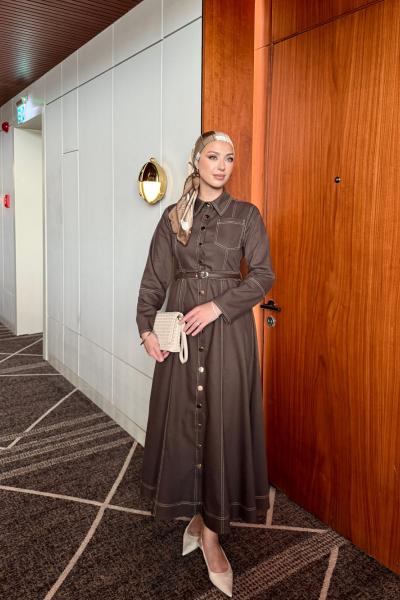 Şirin Elbise Kahverengi