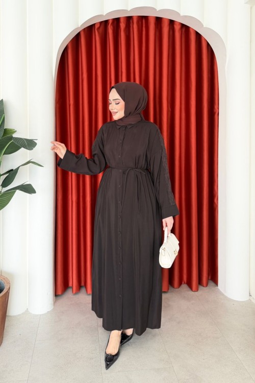 Şule Elbise Kahverengi