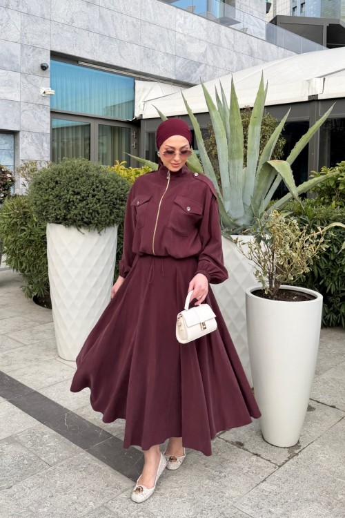 Sümeyra Etekli Takım Mürdüm